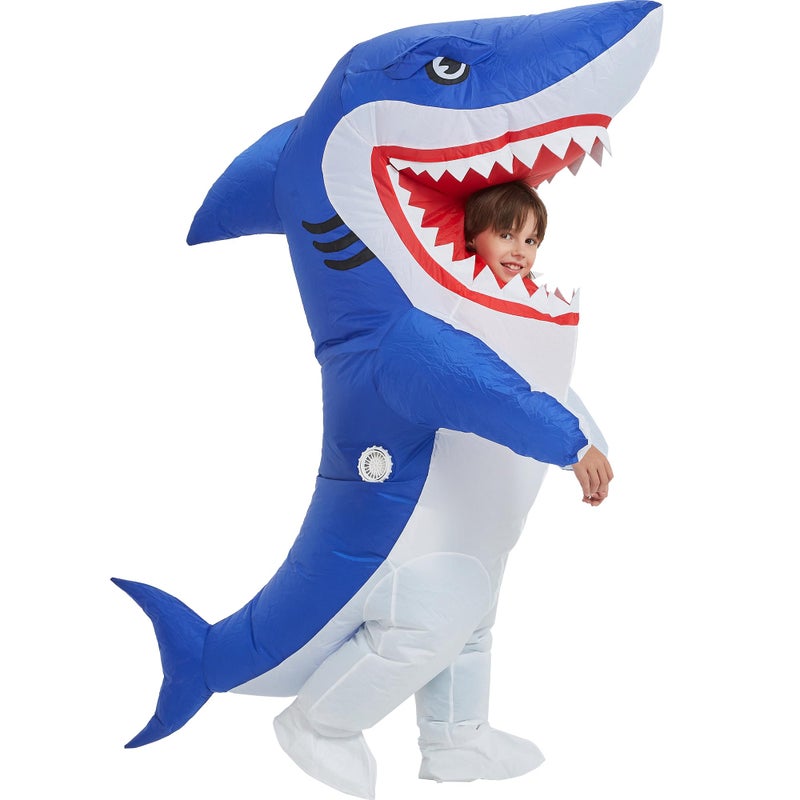 One Casa Blow Up Party Costume Inflatable Costumes for Kids  Full Body Shark Costume Halloween Costumes for Boys Girls (4-5YRS) - Image 1